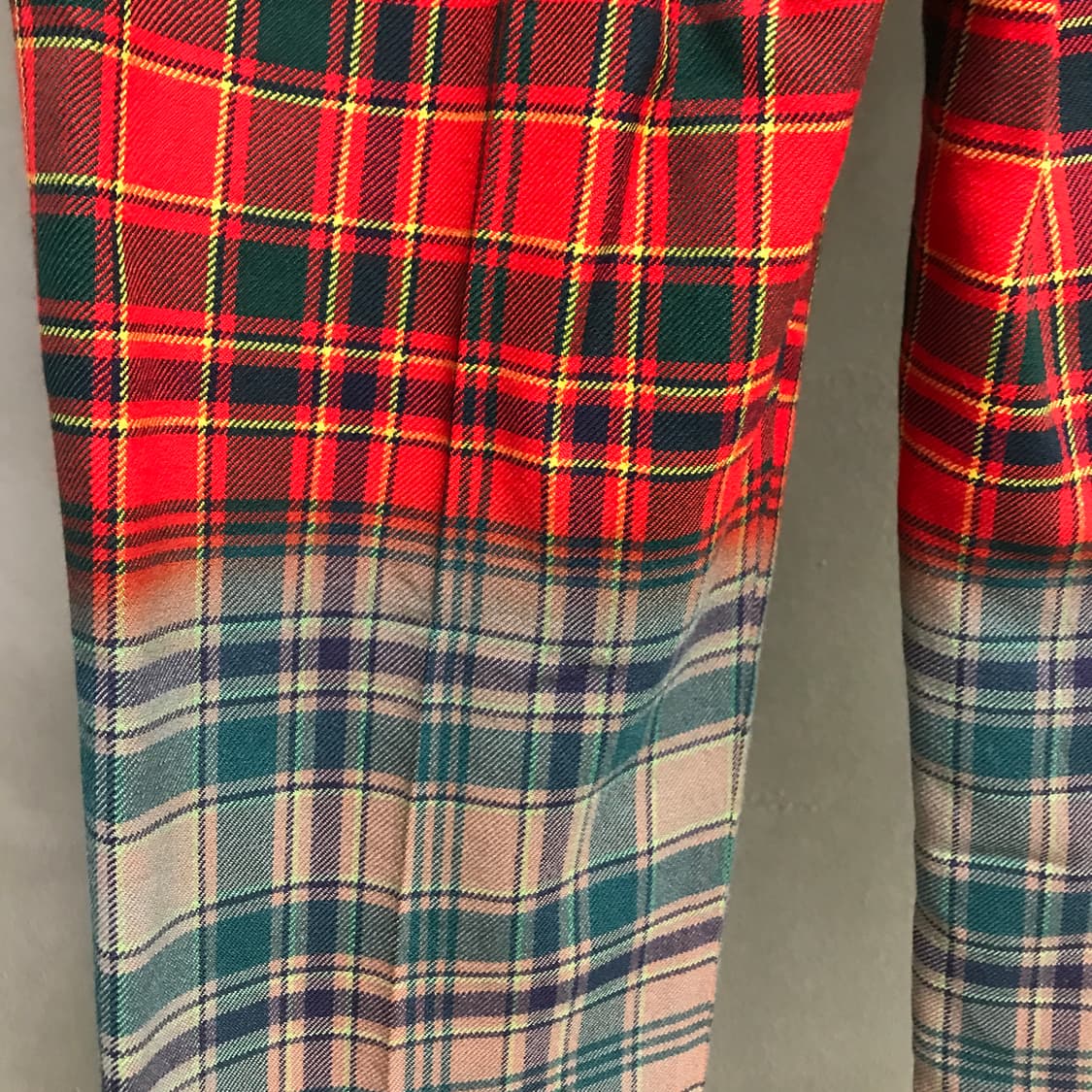 꼼데가르송 투톤 체크 팬츠 M 상품이미지4