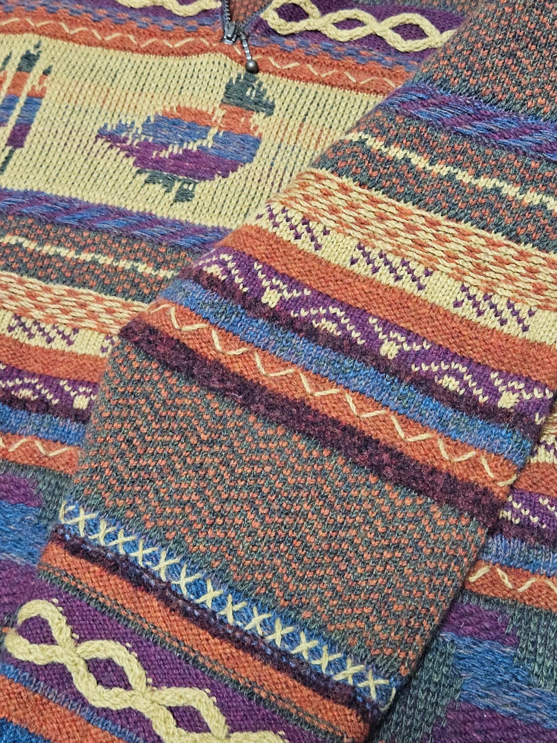 뉴질랜드 스노위피크 빈티지 반집업 니트/에스닉 나바호 상품이미지7