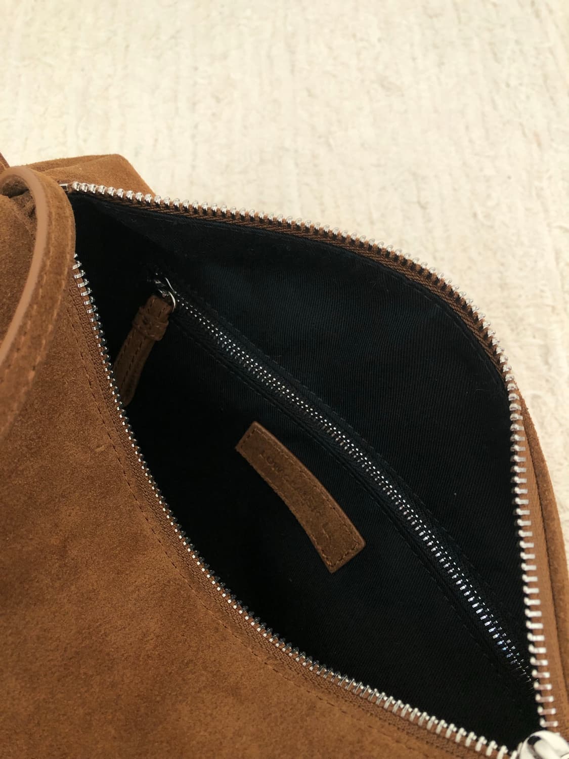 로우클래식 스웨이드 카라멜 박스백 브라운 상품이미지5