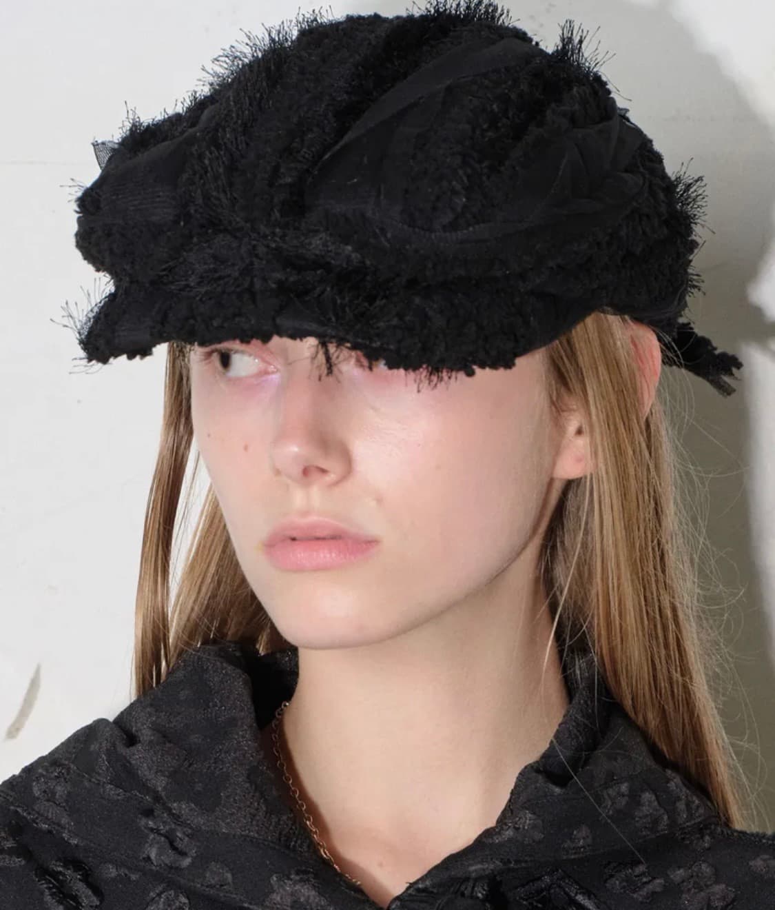 타입서비스 리본 헌팅캡 베레모 블랙 상품이미지1