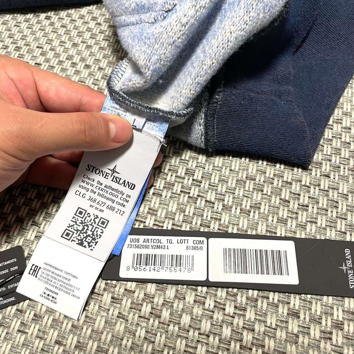 스톤아일랜드 더스트 후드티 20FW L 상품이미지4