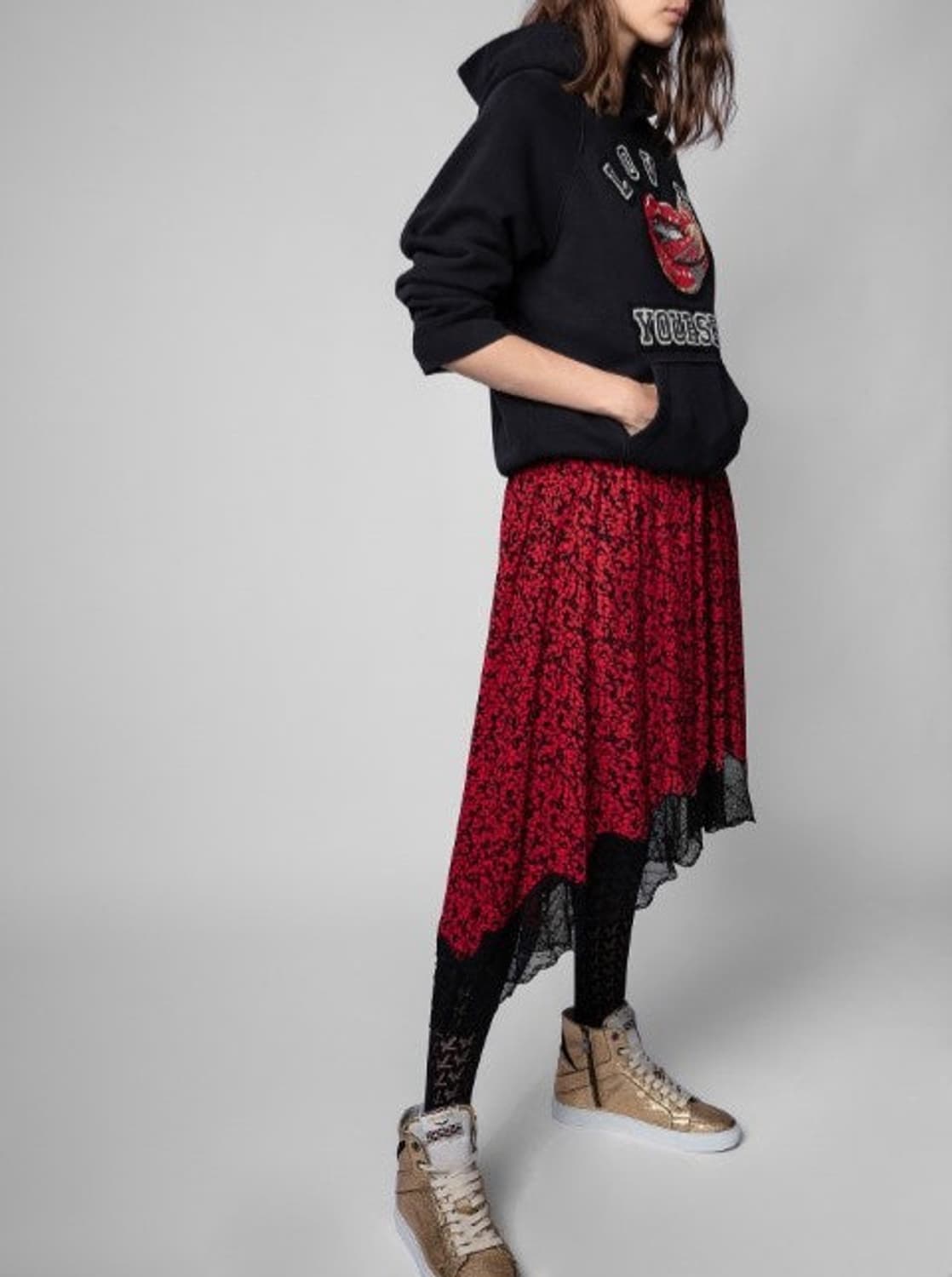 쟈딕엔 볼테르 Georgy Mouth 블랙 후드티 상품이미지1