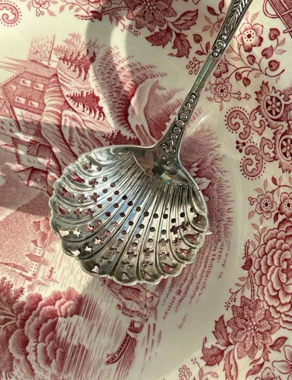 영국 앤틱 실버플레이트 슈가시프터 티스트레이너 스푼 상품이미지3