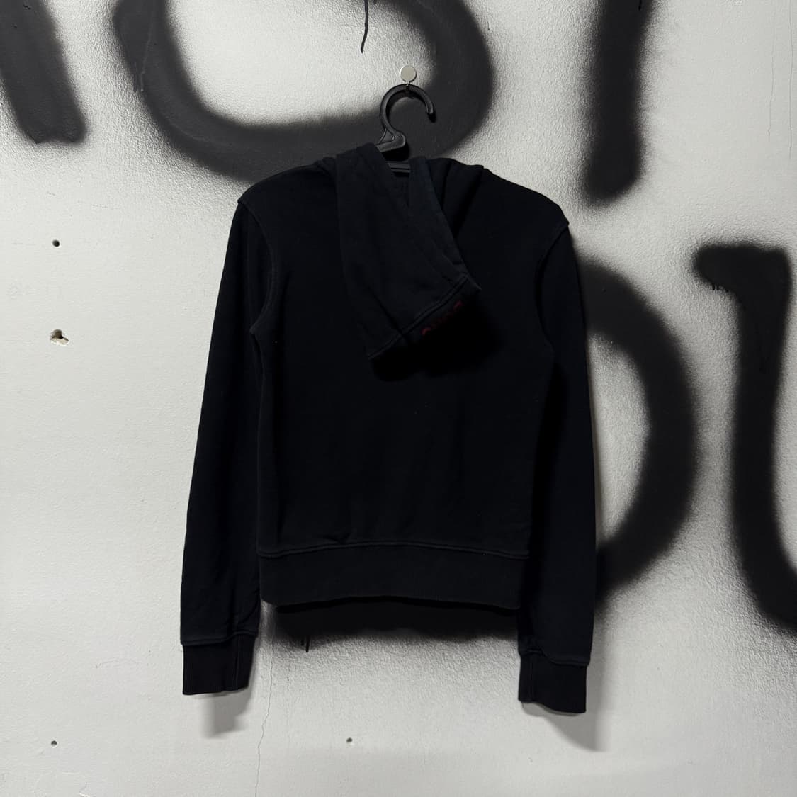 VTG 빈티지 빅 프린팅 펑크 크롭 집업 후디 상품이미지2