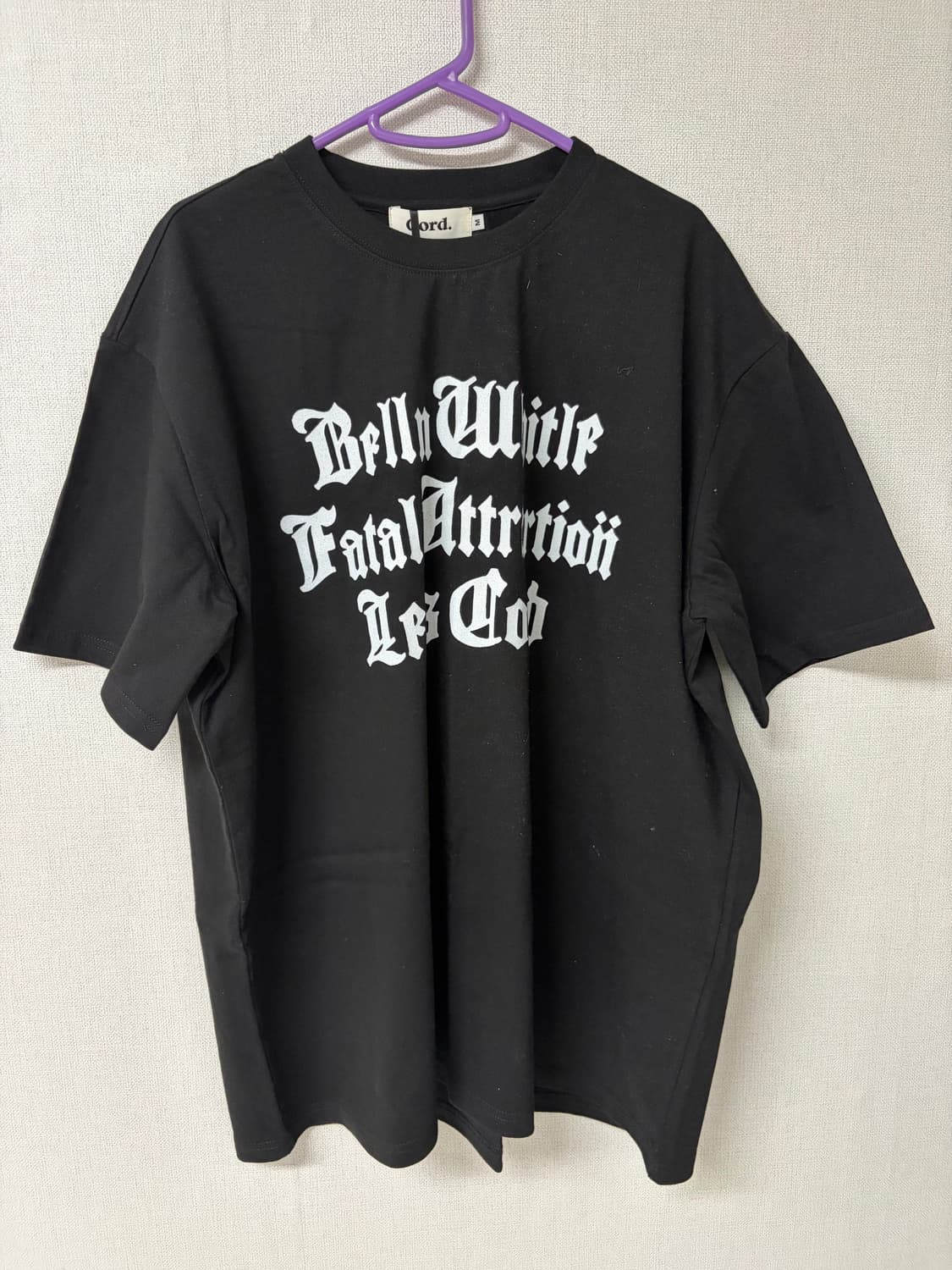 CORD FATAL ATTRACTION T-SHIRT_BK(반팔티) 상품이미지1