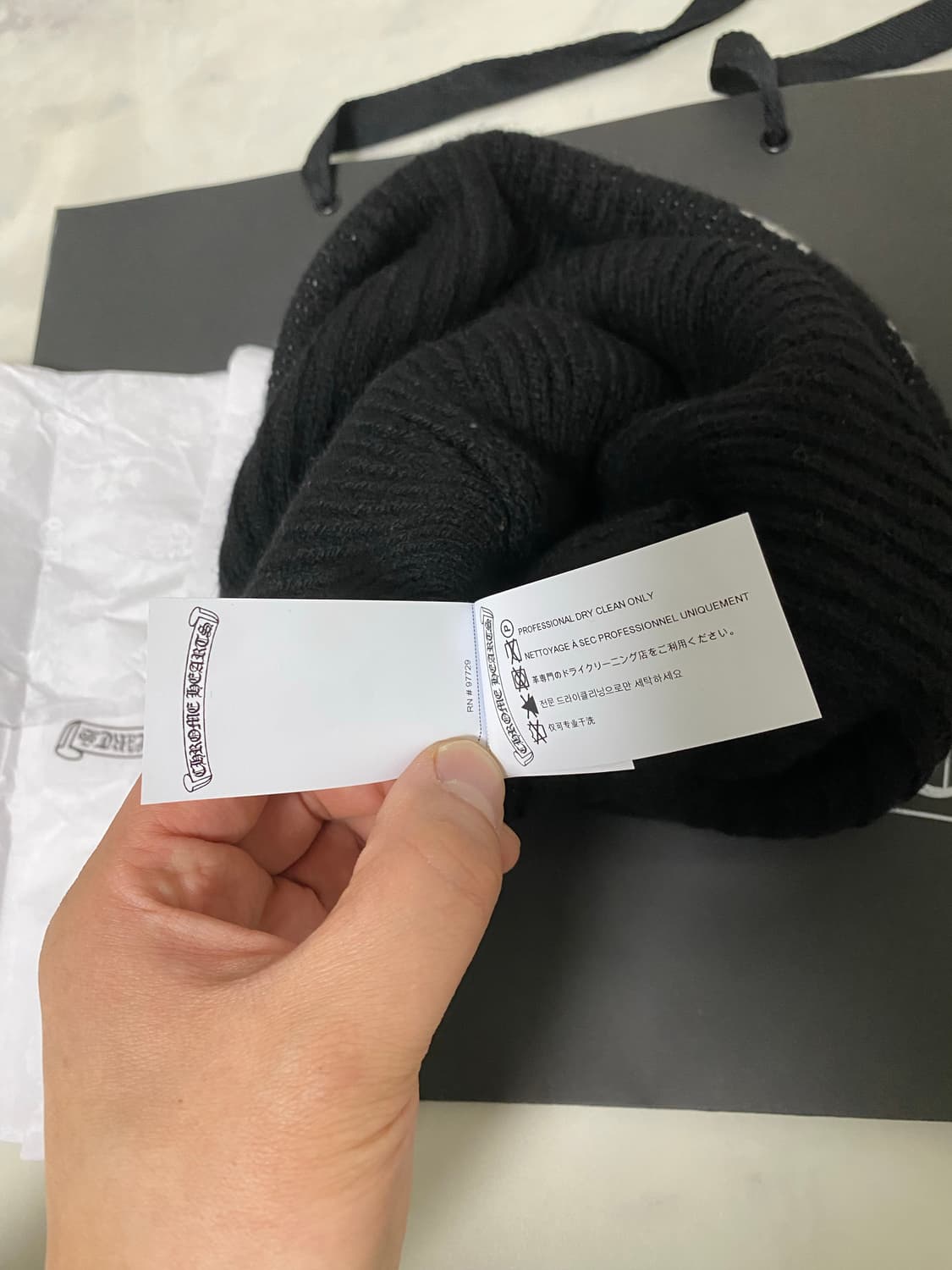 (새제품) 크롬하츠 빅대디 비니 블랙 상품이미지6