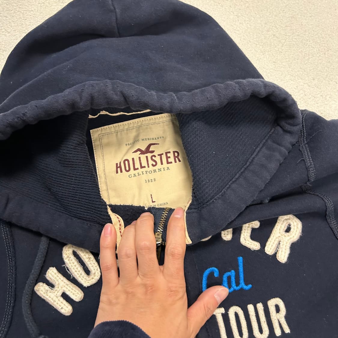 Hollister Navy Zip-up Hoodie 상품이미지6