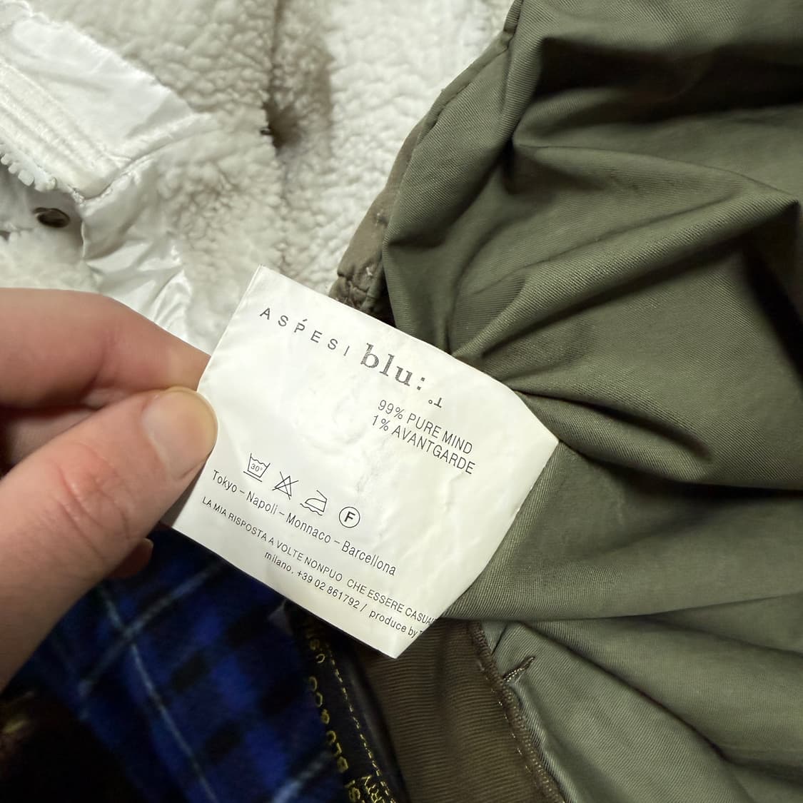 Aspesi Blu & co 아스페시 카모 패치워크 다운 베스트 상품이미지8