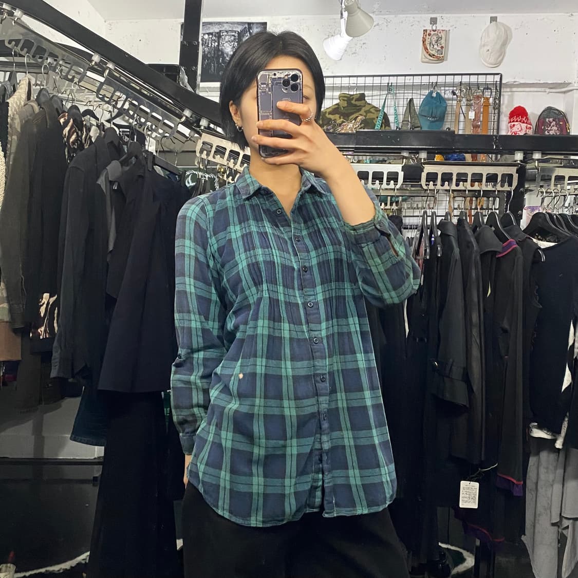 Lee prest 셔링 디테일 체크셔츠 상품이미지9