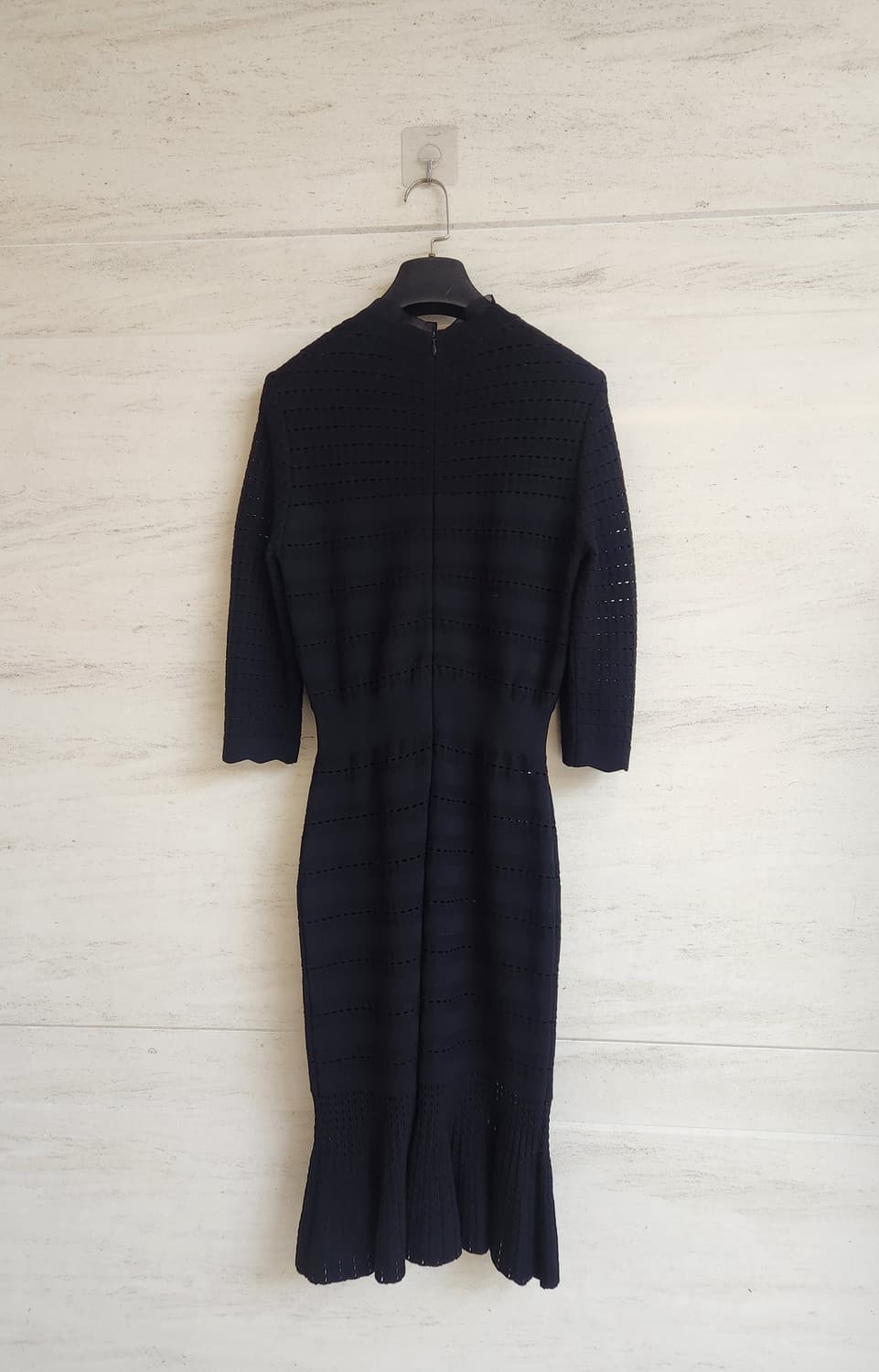 마인 실크프릴넥 페플럼 니트 원피스 프리사이즈(90) 상품이미지6