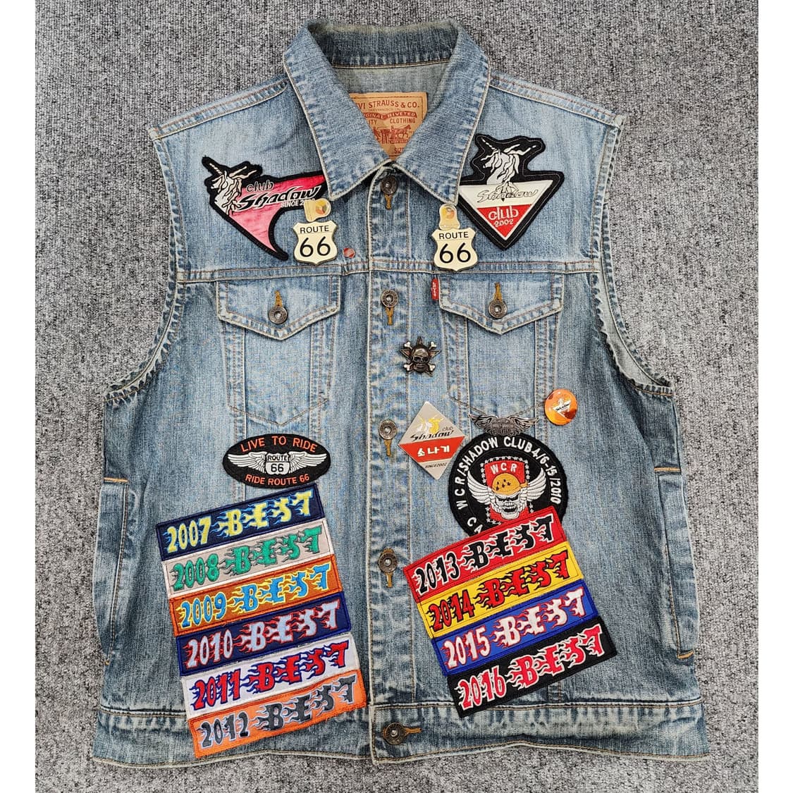 리바이스 빈티지 패치 커스텀 데님 베스트 조끼 100 상품이미지1