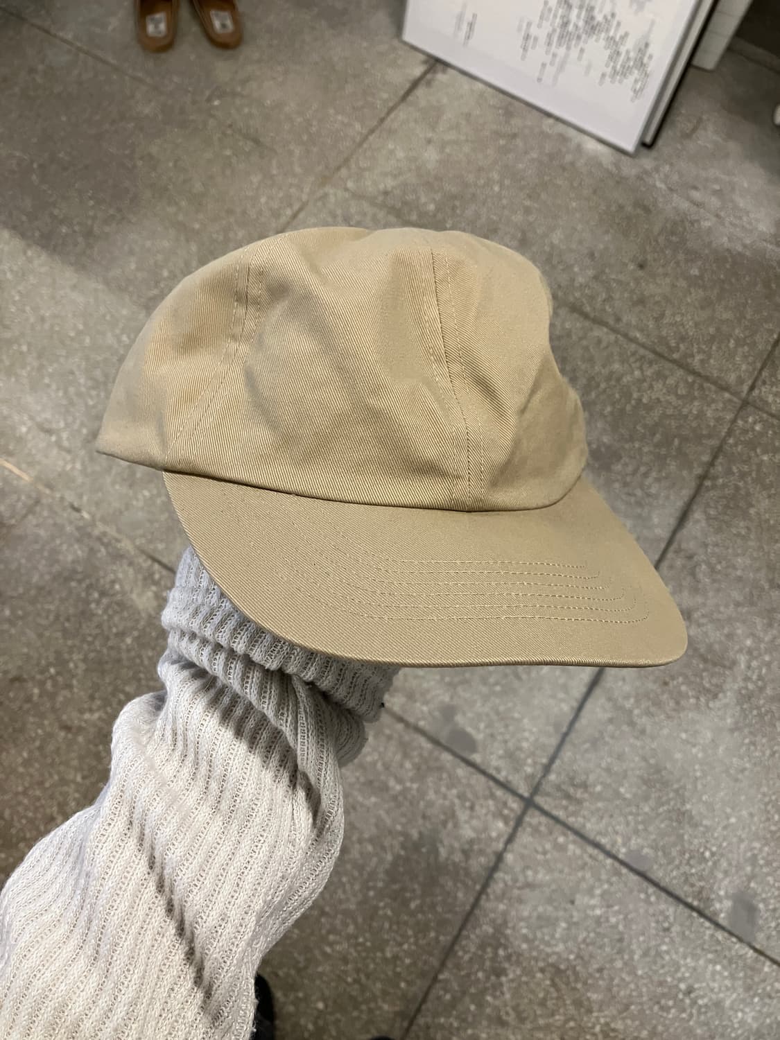 유니클로 uv cut 트윌 볼캡 베이지 미사용 상품이미지1