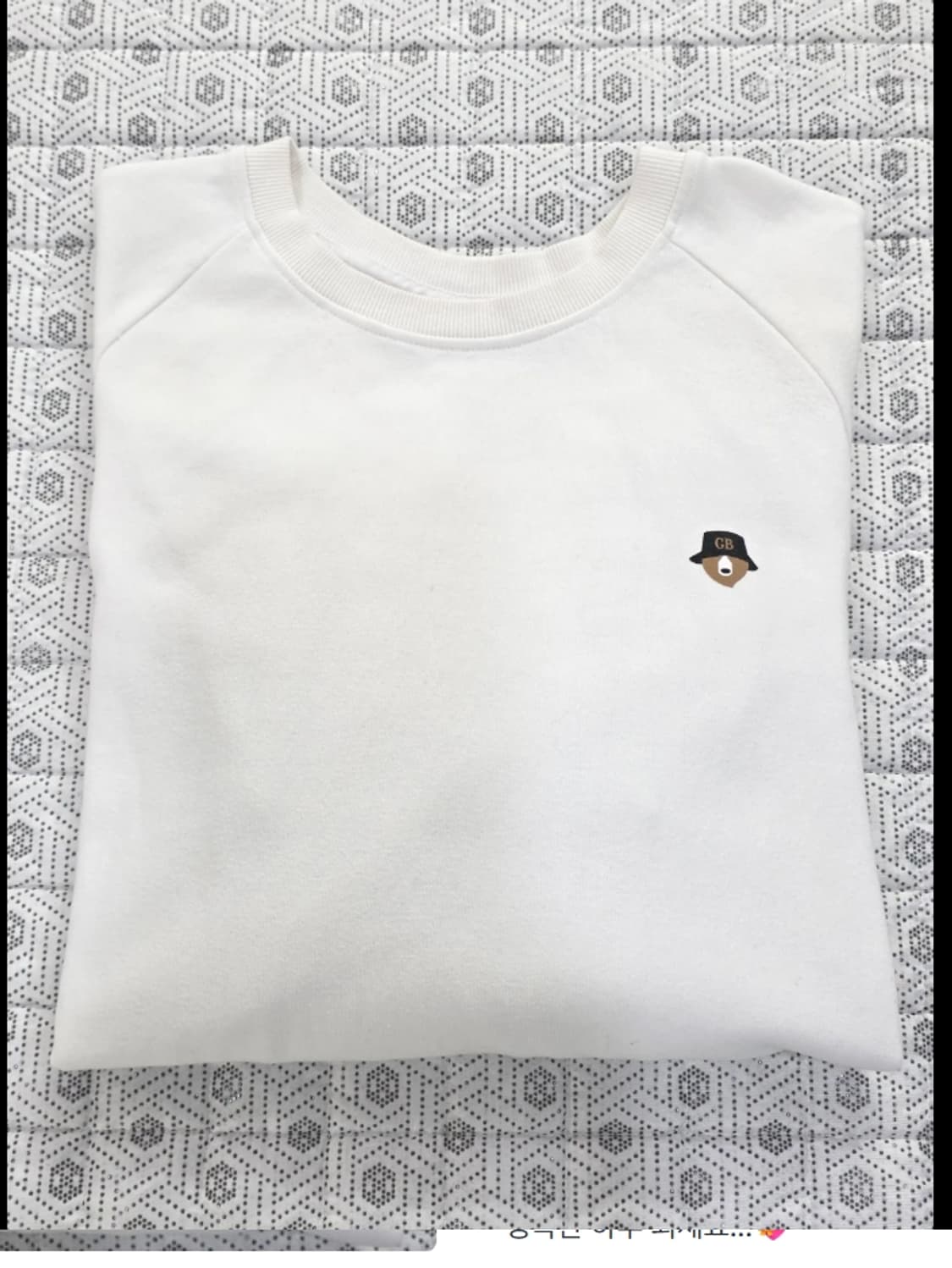 골든베어 흰색 오버핏 맨투맨 95 상품이미지5