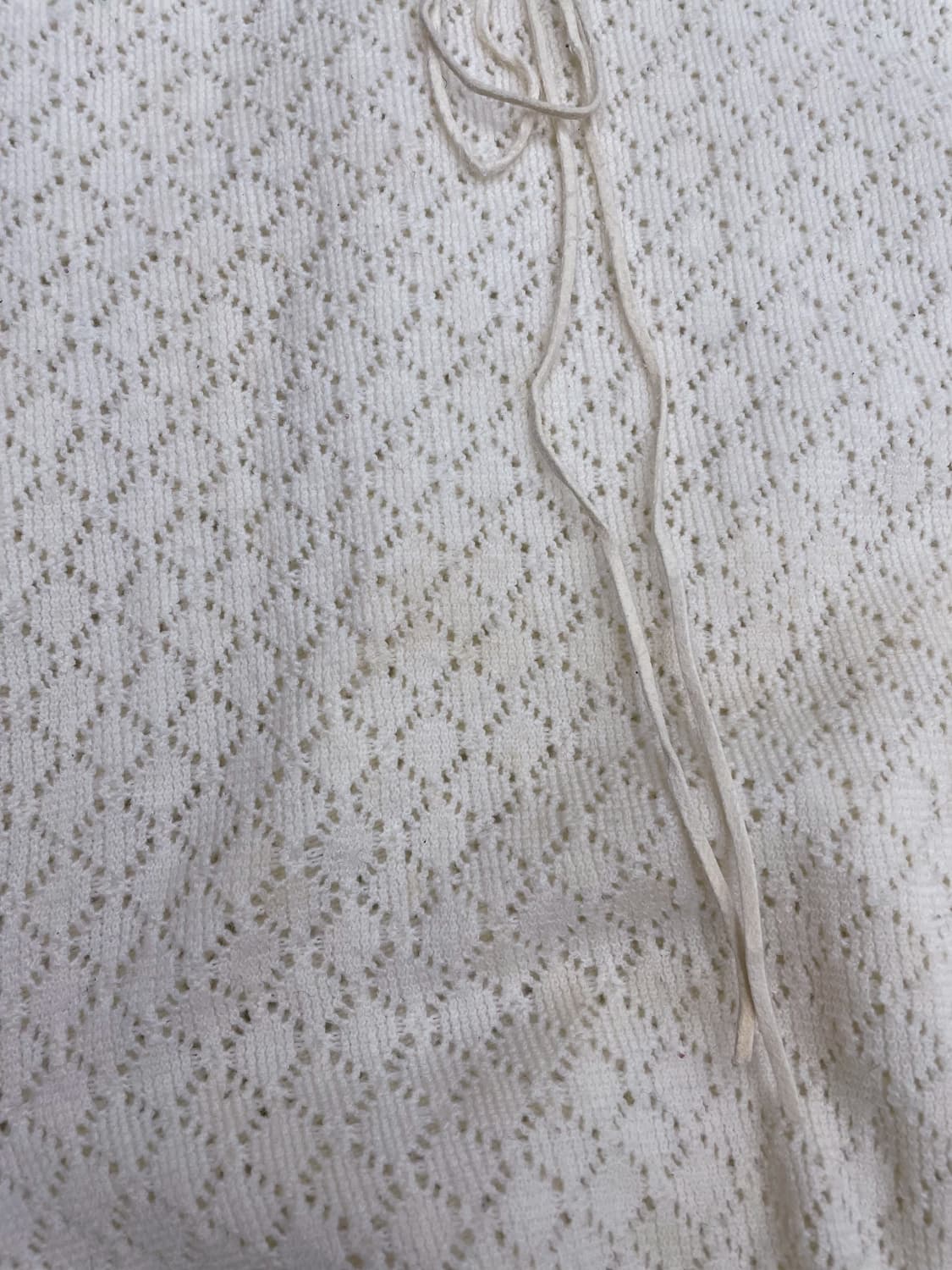 00s 초판 리즈리사 아카이브 크로쉐 화이트 플레어 롱슬리브 탑 상품이미지6