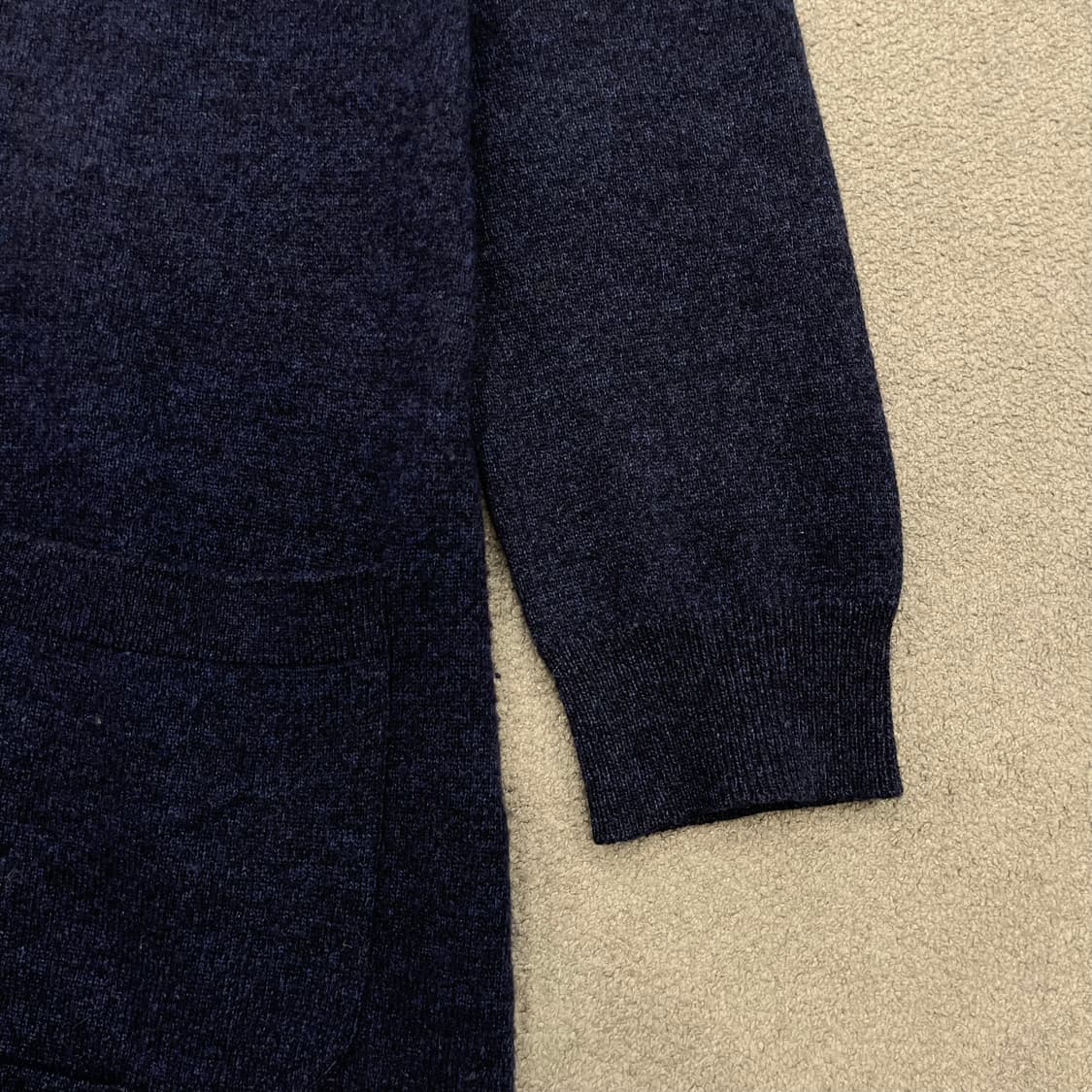 95 빈폴 캐시미어 가죽패치 롱 가디건 상품이미지3