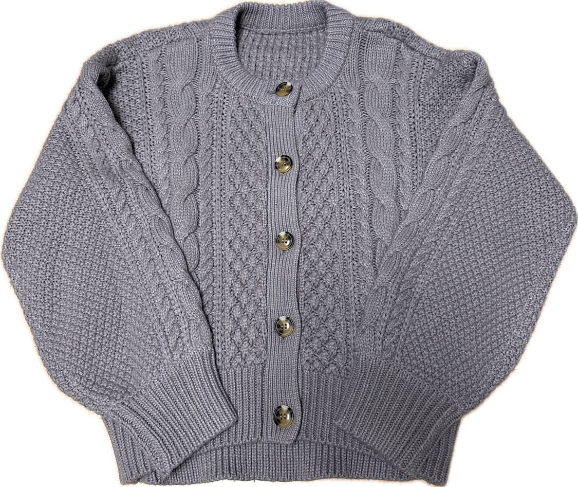 일본 빈티지 데일리 모리 애쉬그레이 가디건 상품이미지1