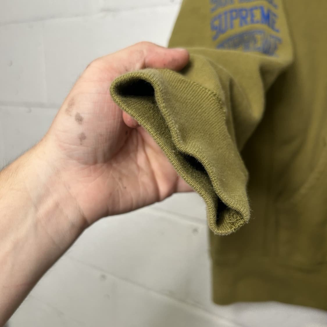 SS17 슈프림 슬리브 아크 후드티 올리브 상품이미지7