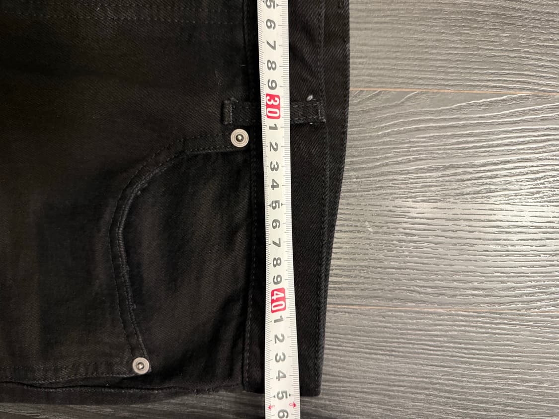 생로랑 스트레이트 핏 블랙 데님 33 상품이미지10