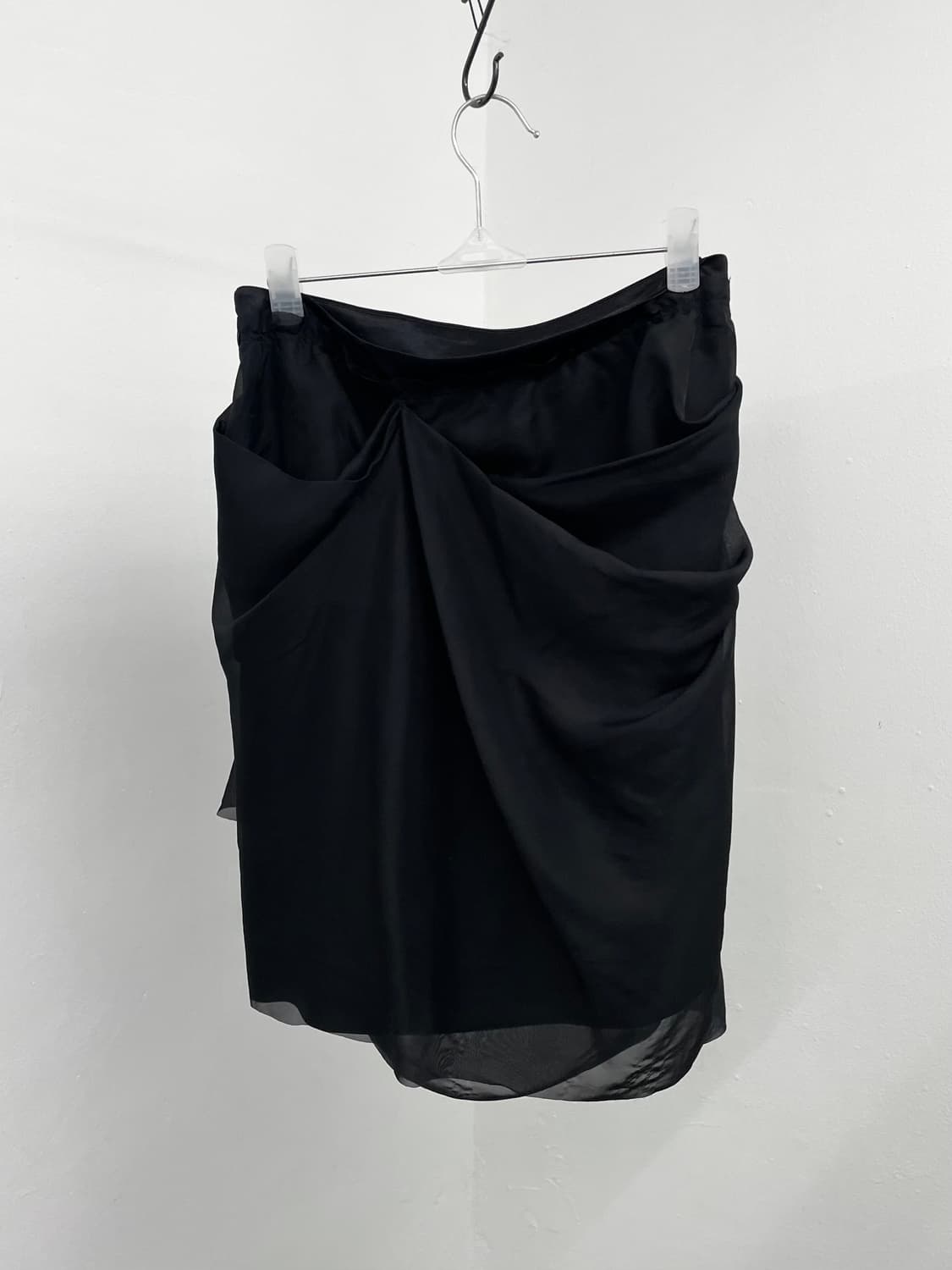 블랙 아방가르드 드레이프 시어 스커트 상품이미지7