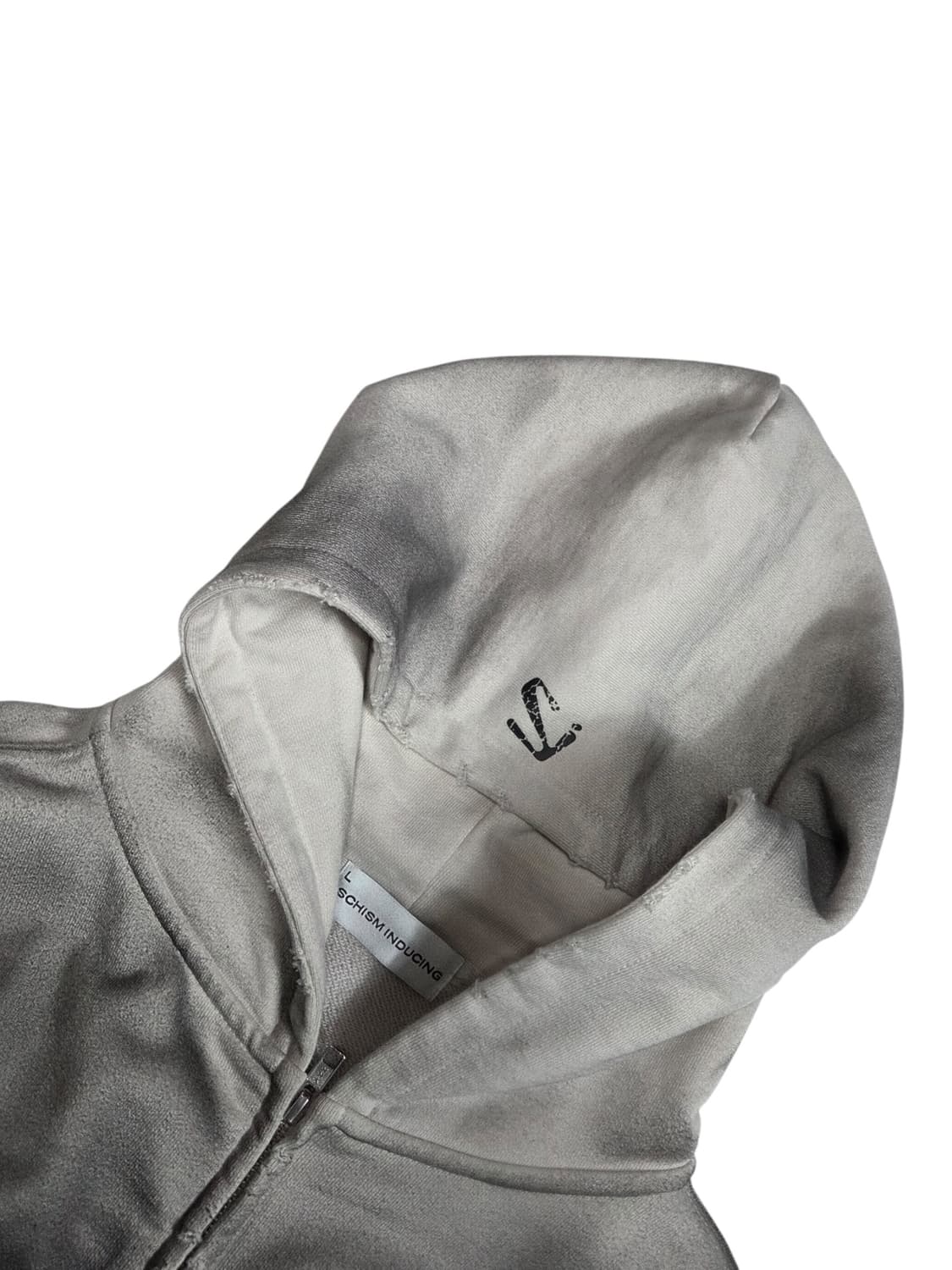 스키즘 인듀싱 라이트그레이 블랙워싱 후드집업 L 상품이미지8