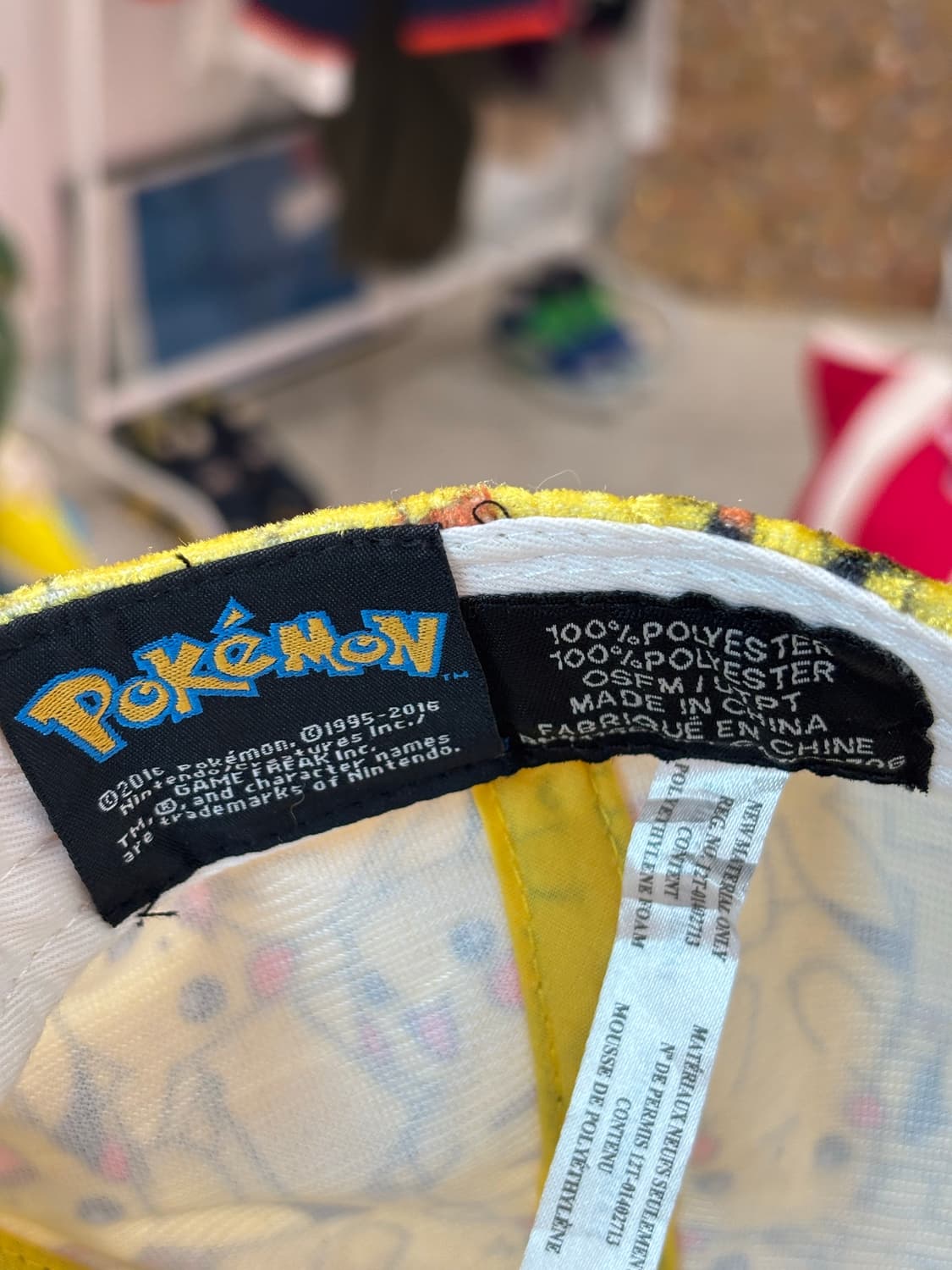 Vintage Poketmon Pikachu Velvet Cap 상품이미지5