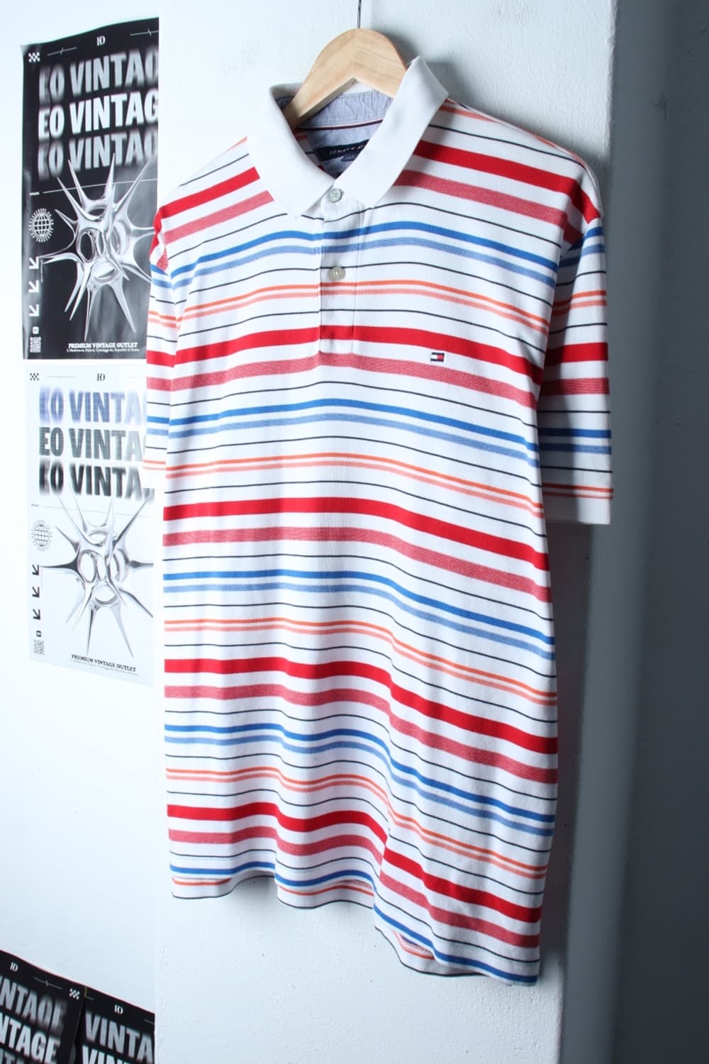 (L-2XL) 타미힐피거 반팔 카라 티셔츠 빅사이즈 올드스쿨-H30287 상품이미지1