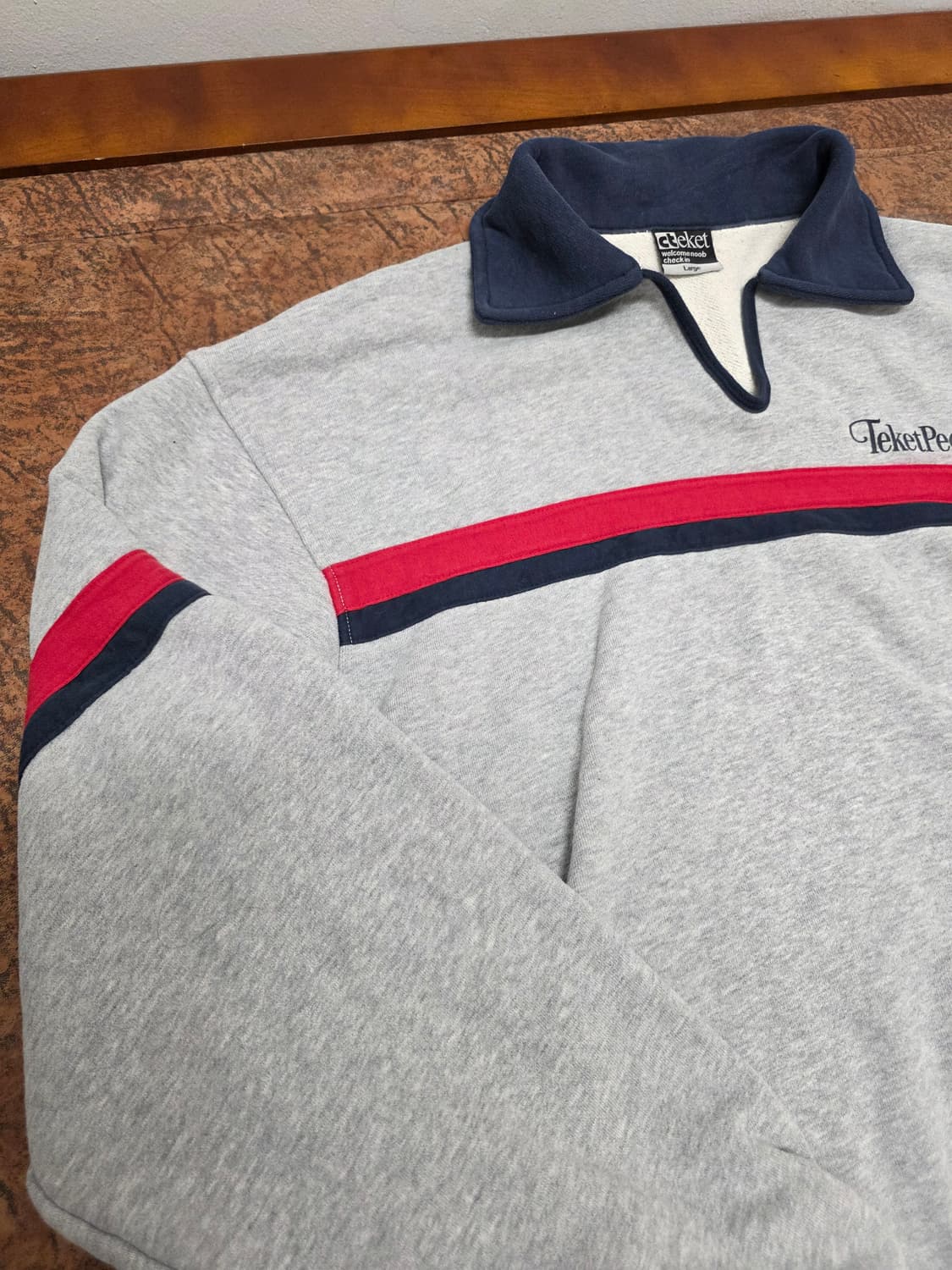 테켓 카라 맨투맨 L 상품이미지5