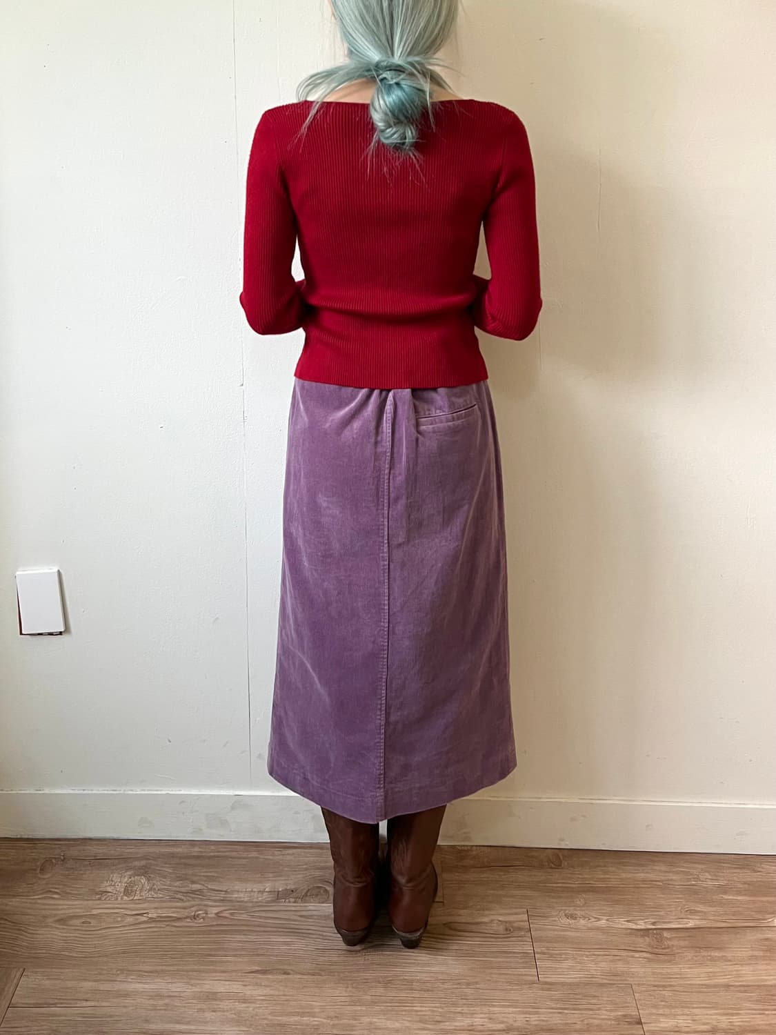 볼륨 업 레드 가디건 상품이미지9