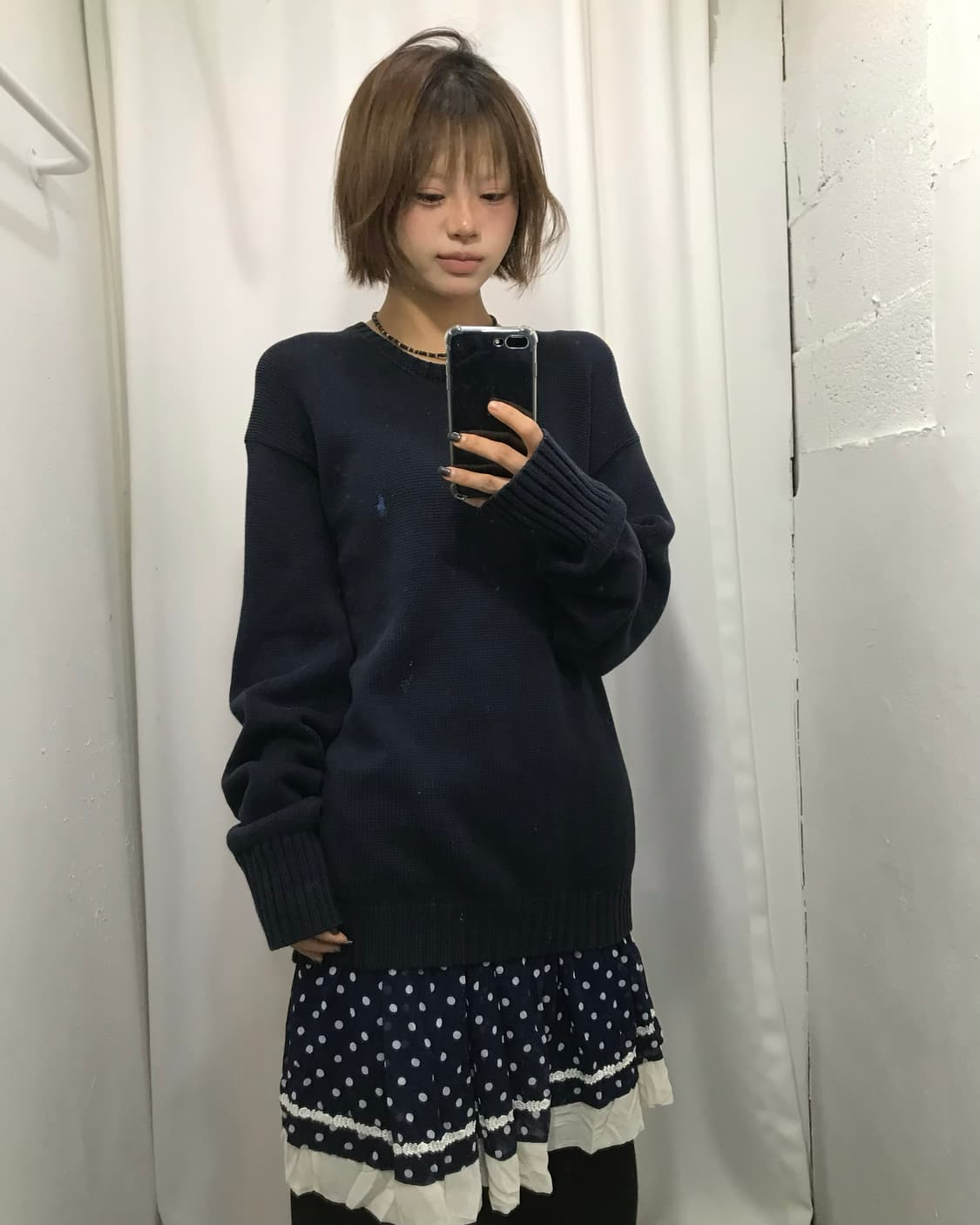 폴로 랄프로렌 네이비 코튼 니트  상품이미지2