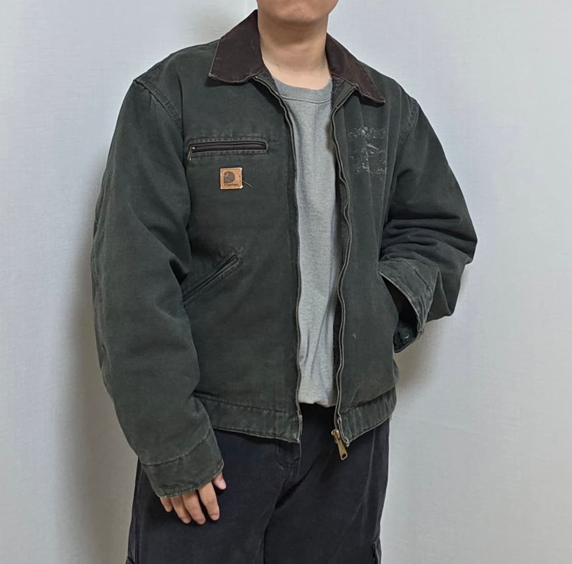칼하트 디트로이트 모스그린 L 칼하트 j97 mos 라지 칼하트 자켓 상품이미지2