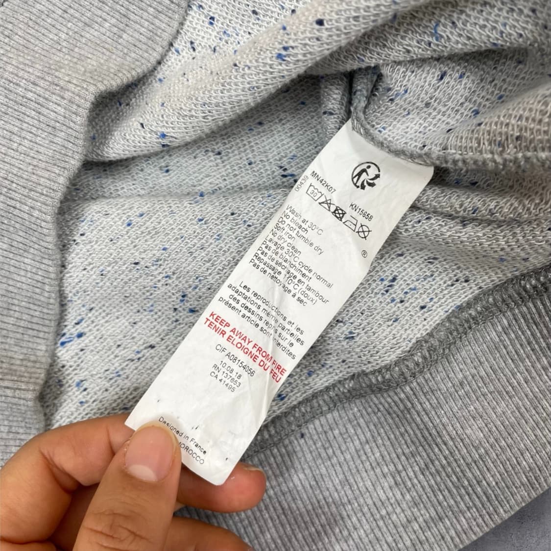 겐조 키즈 Kenzo 그레이 타이거 자수 맨투맨 14A (성인 XS) 상품이미지4