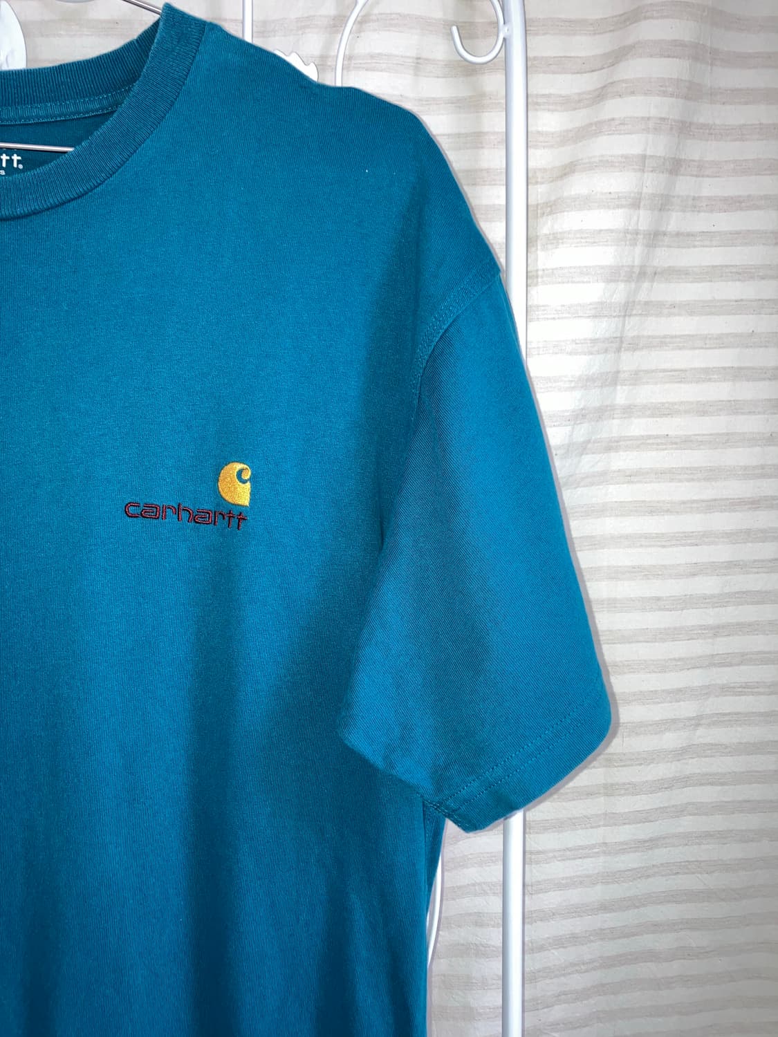 빈티지 블루 칼하트 반팔 티셔츠 y2k 스트릿 갸루 펑키495 상품이미지4