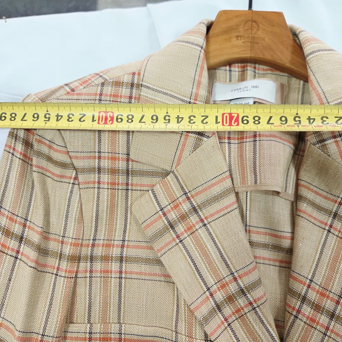 [CERRUTI 1881] 세루티1881 체크 크롭 더블 자켓 여성 66 상품이미지5