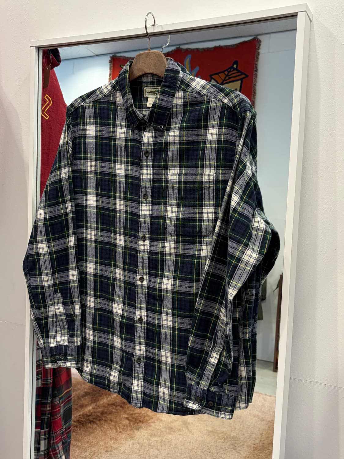 L.L.Bean 엘엘빈 플란넬 체크 셔츠 상품이미지1