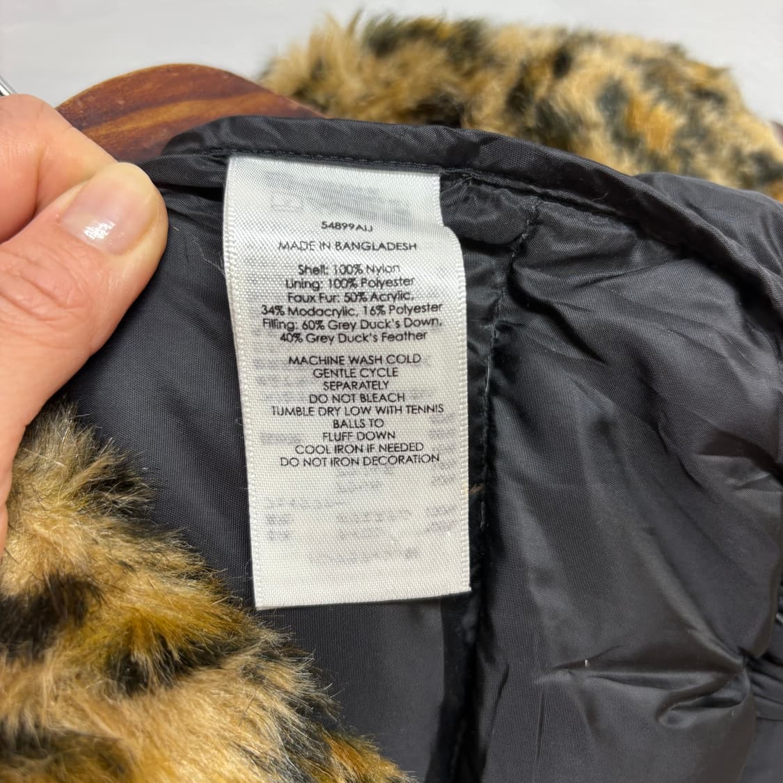 데님앤서플라이 랄프로렌 덕다운 패딩 조끼 레오파드 베스트  상품이미지7