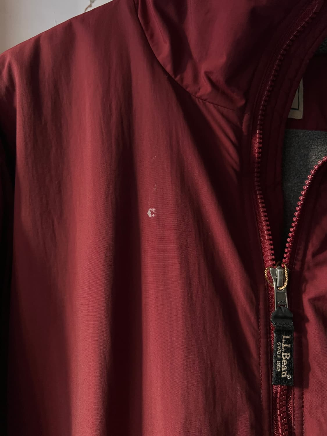 [L]엘엘빈 USA 빈티지 페인팅 버건디 웜업 자켓 상품이미지3