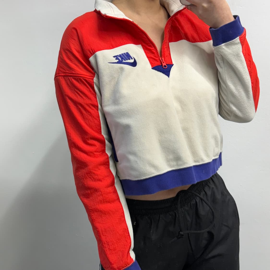 [L] 나이키 반집업 크롭 후리스 상품이미지1