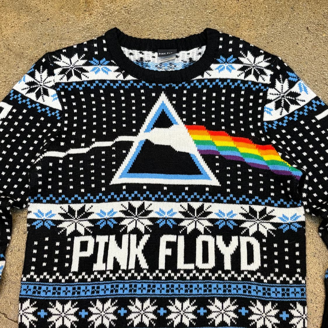 00s USA 빈티지 핑크플로이드 크리스마스 니트 밴드티 상품이미지3