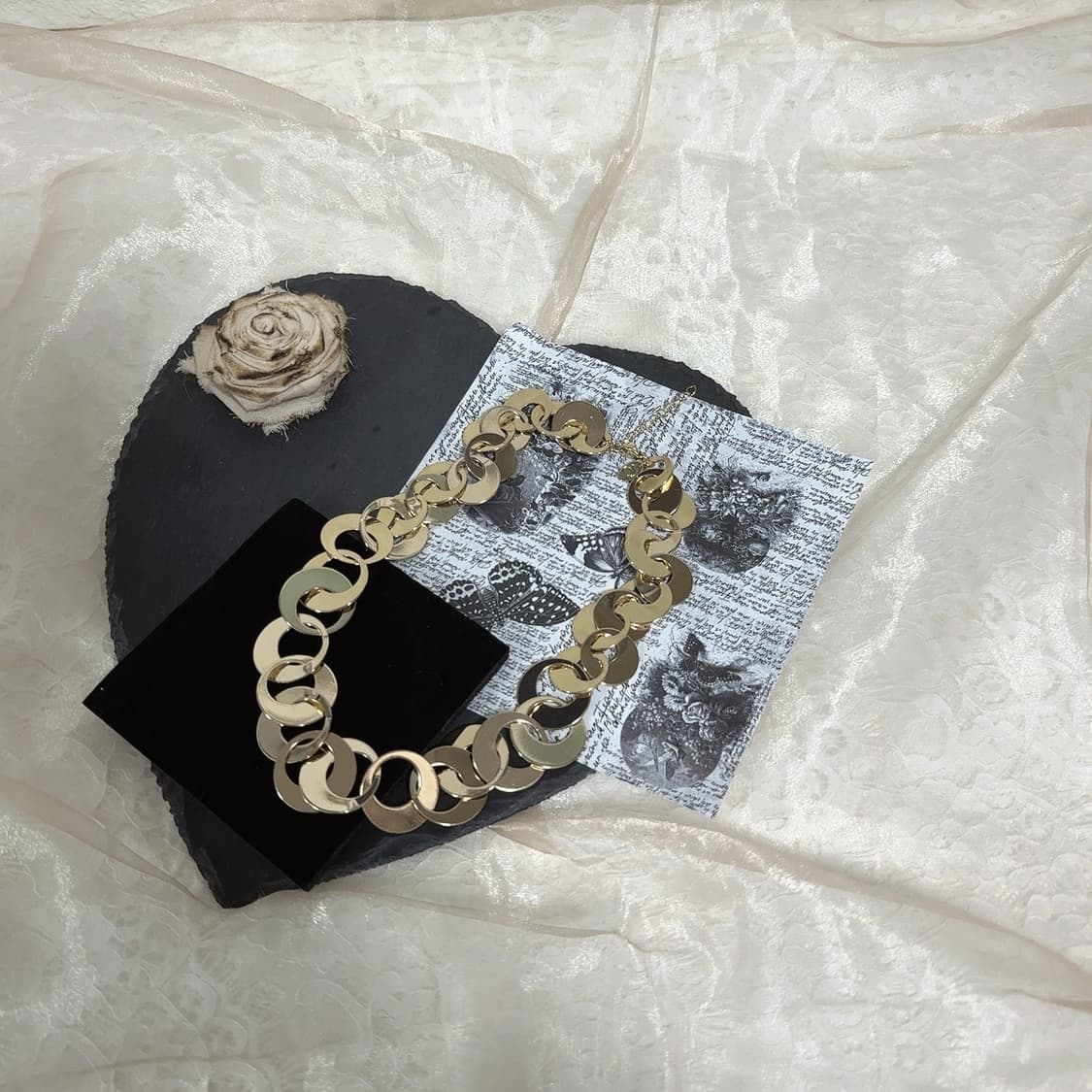 빈티지 charming Charlie 미러 링 목걸이 상품이미지2