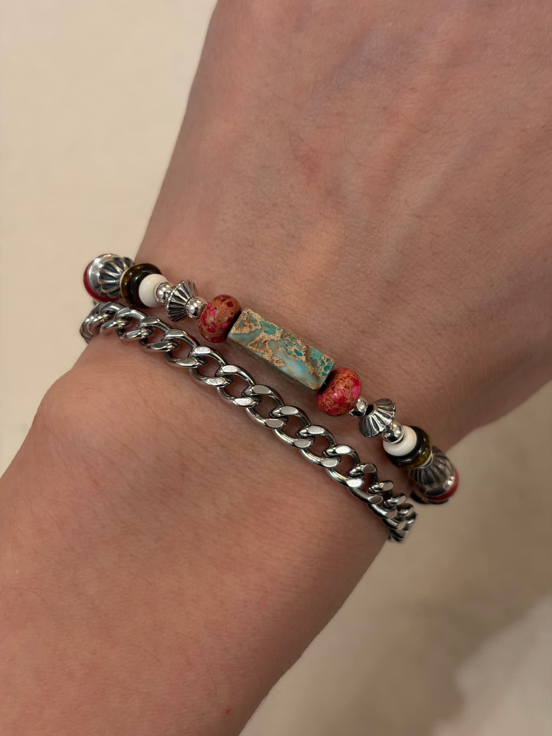 토곰아비 시그니처 믹스 스톤 실버925 팔찌 상품이미지7