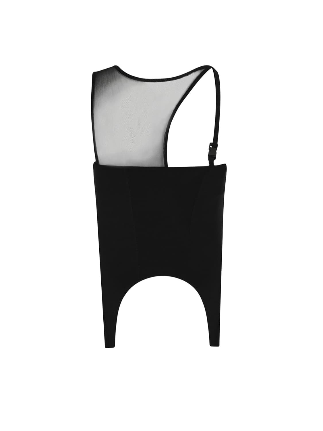 Bohemseo CORSET MESH SLEEVELESS, BLACK 상품이미지6