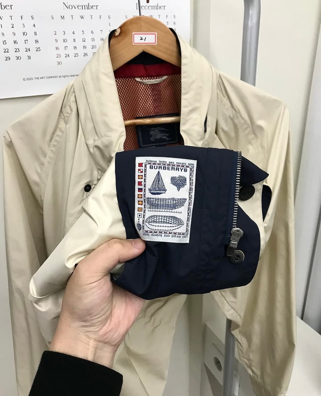 버버리 로고 사파리 롱 자켓 상품이미지5