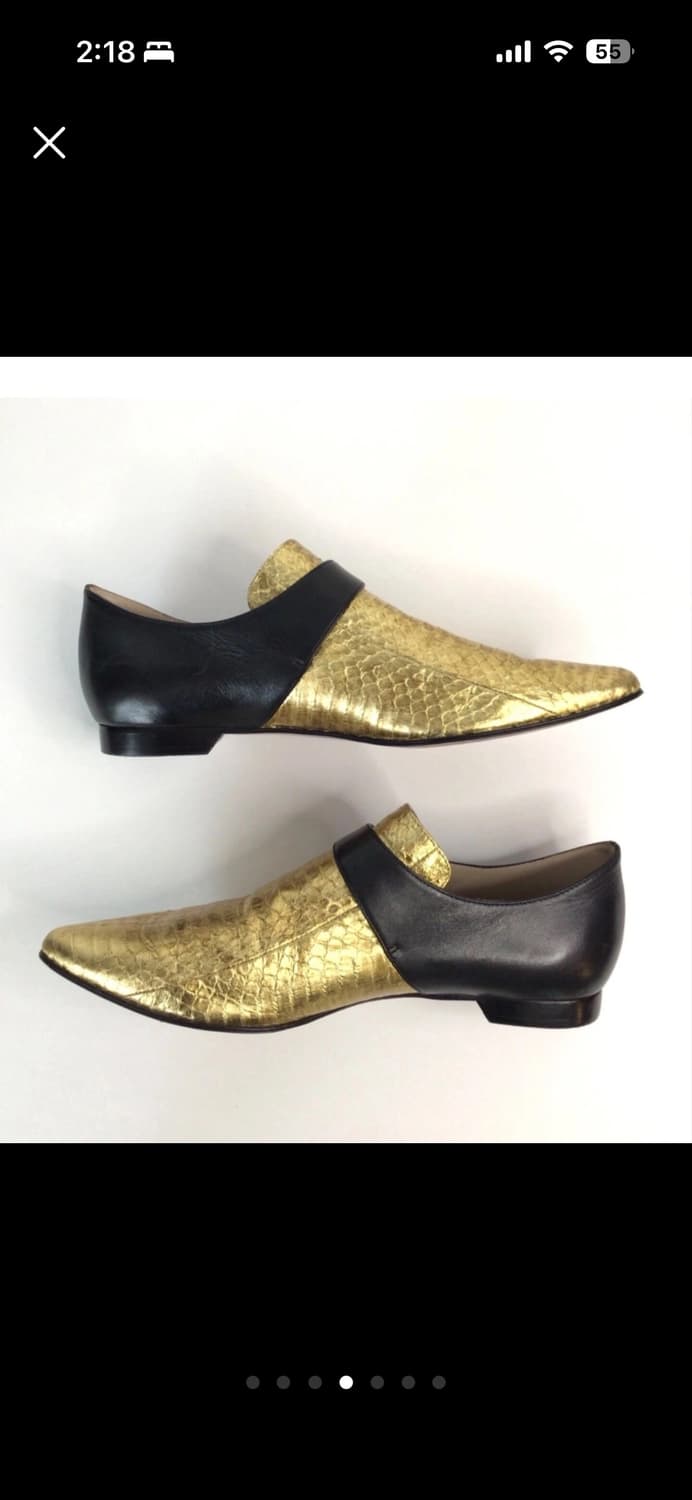 derek lam 금색 뱀피 구두 상품이미지1