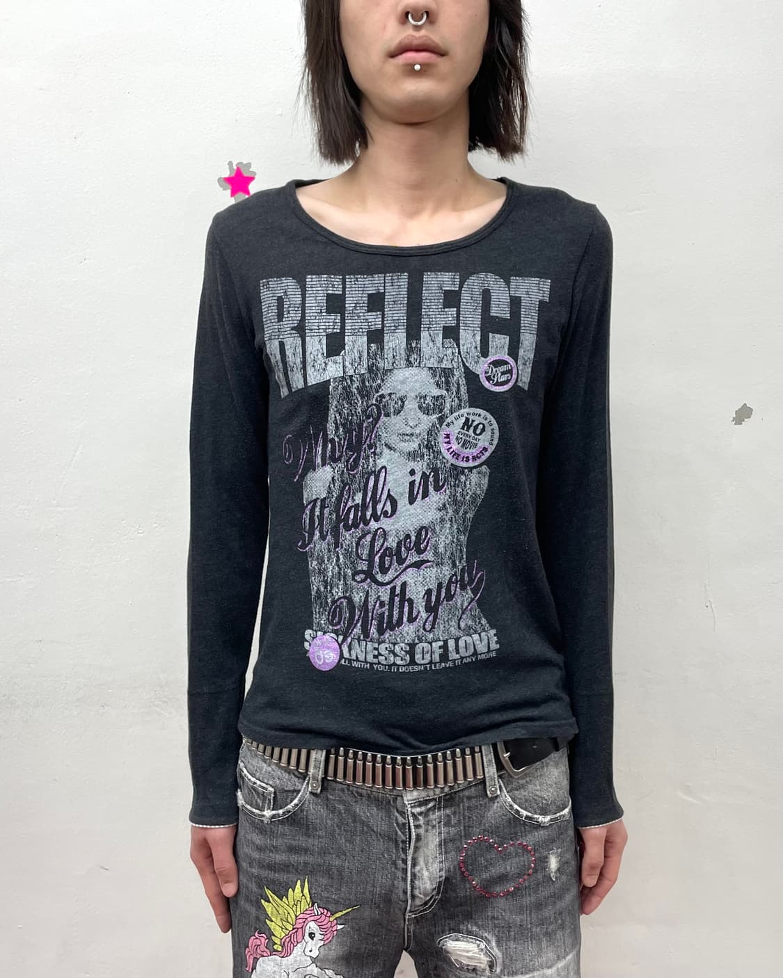 Retro reflect purple long sleeve  상품이미지1