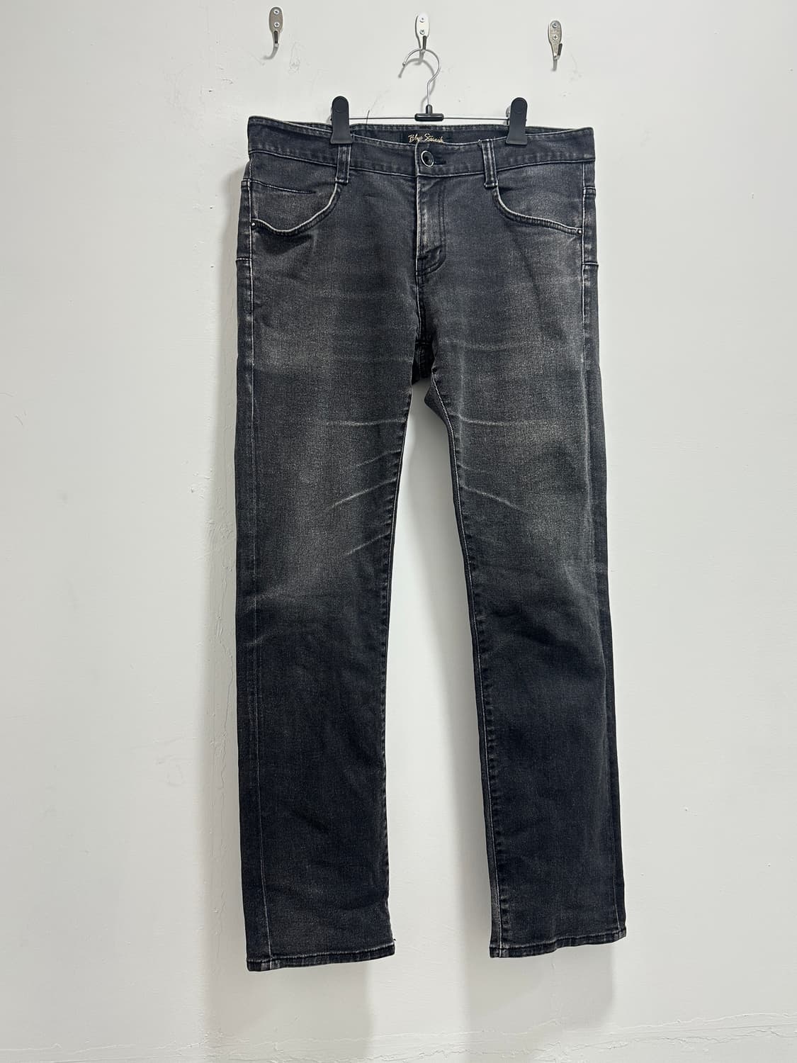Back zipper detail gray washing jeans 상품이미지7