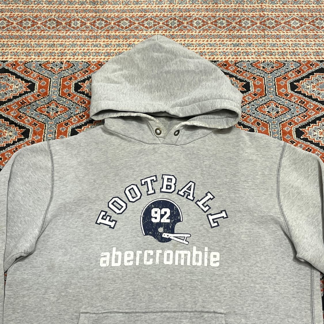 아베크롬비 풋볼 프린팅 그레이 기모 후드티셔츠 여성FREE 상품이미지2