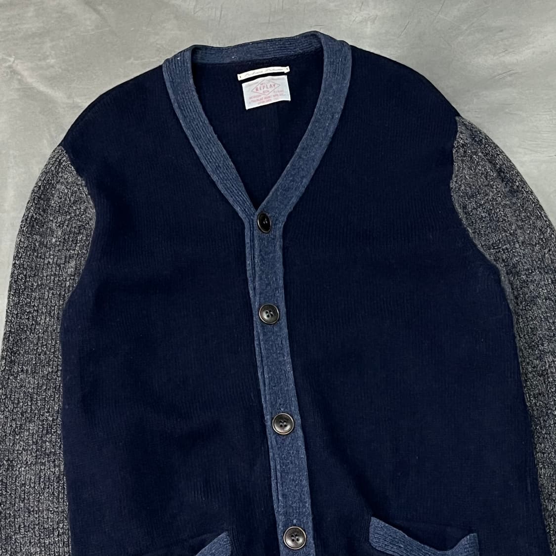  리플레이 배색 울 가디건 y14771 상품이미지3