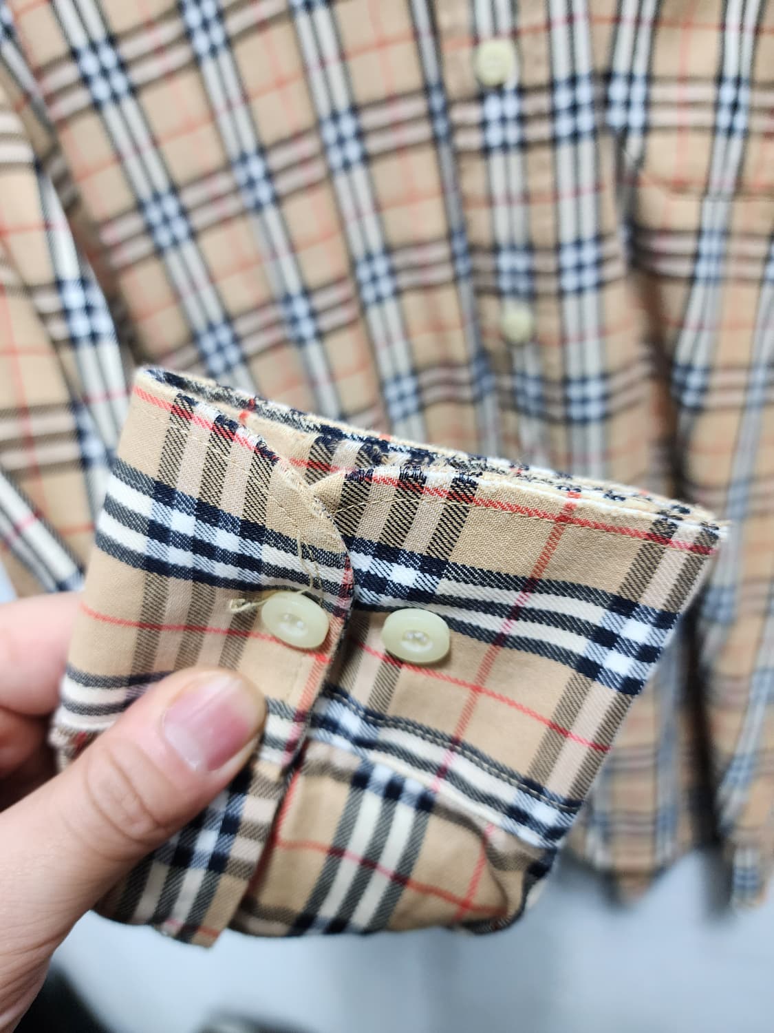 버버리 클래식 체크 긴팔 셔츠 상품이미지5