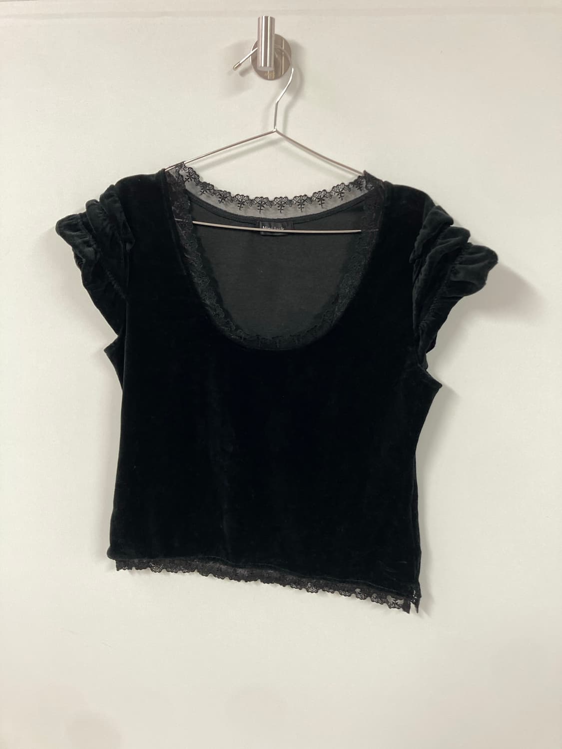 벨벳 레이스 티셔츠 상품이미지2