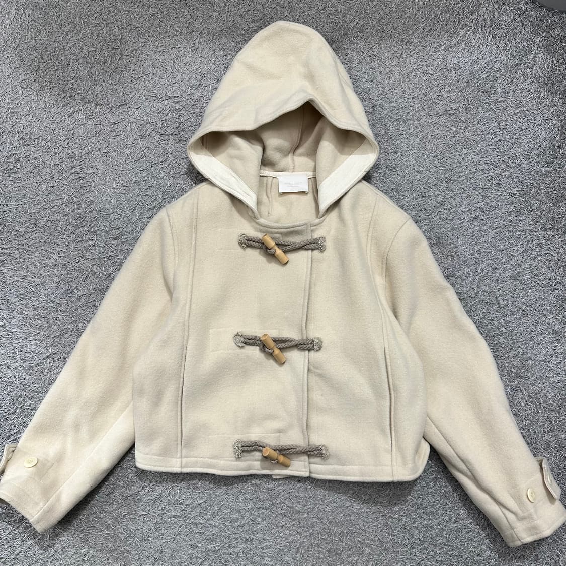 [우먼90-95] 허클로젯 크롭더플코트 상품이미지2